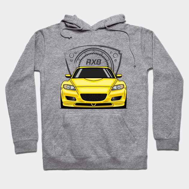 Yellow RX8 JDM Hoodie by GoldenTuners